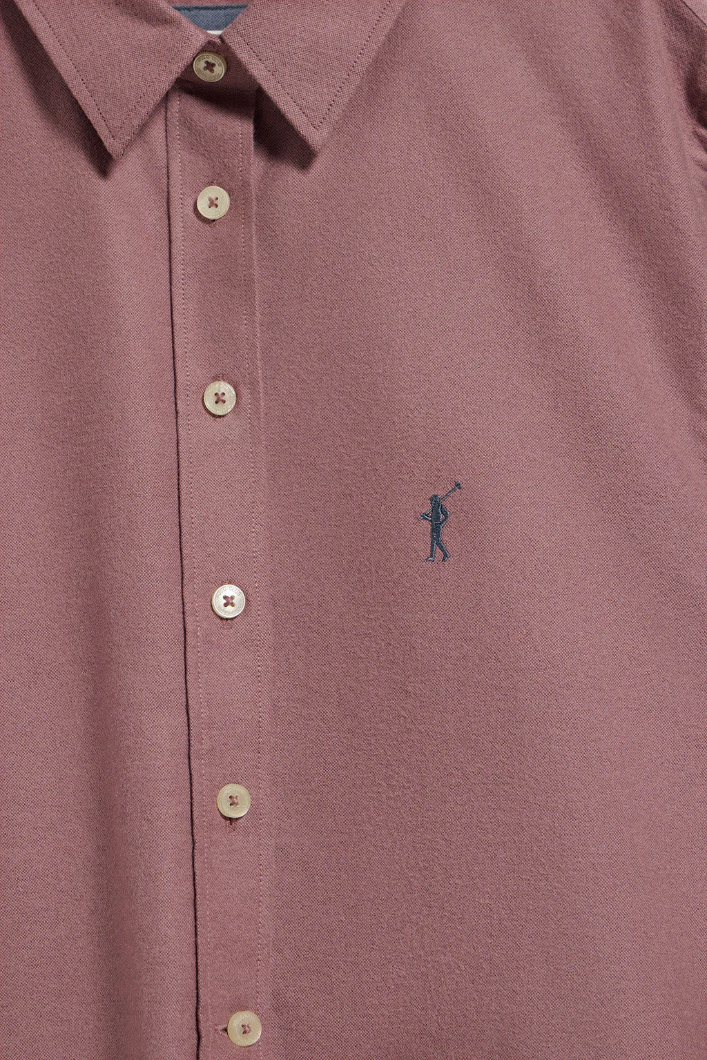 Camisa oxford Sabina burdeos con logo bordado Rigby Go - Image 7