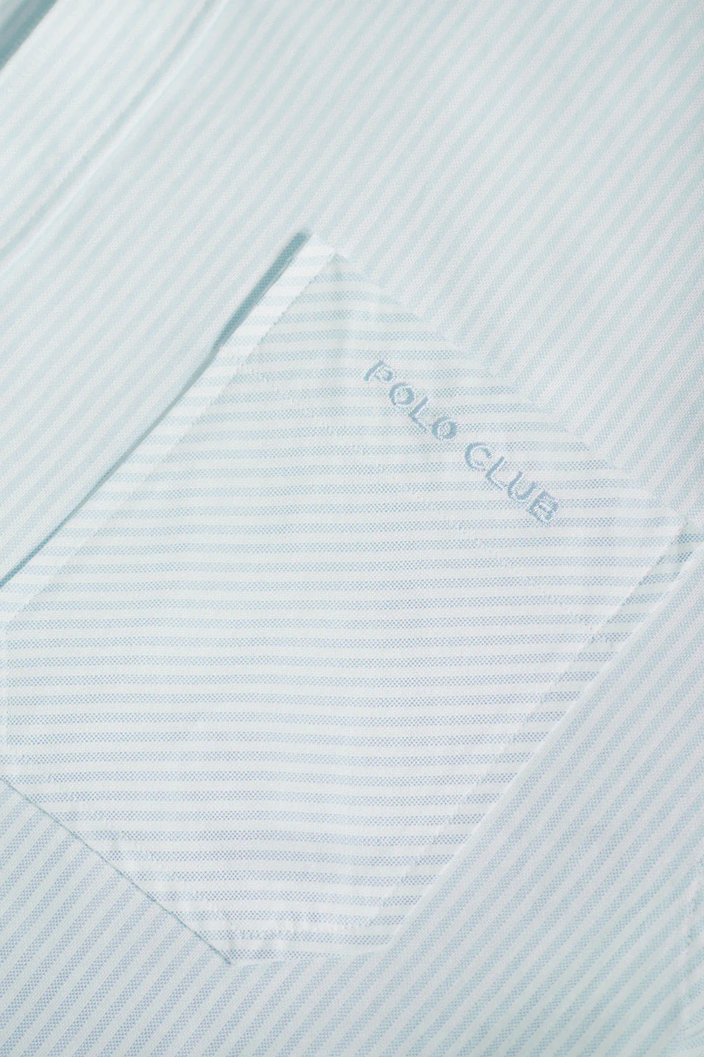 Camisa de rayas azul celeste Oxford y bordado Polo Club - Image 6