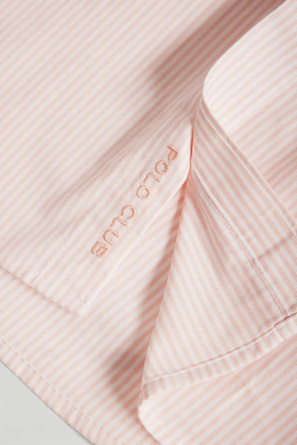 Camisa de rayas de color anaranjado Oxford y bordado Polo Club - Image 10