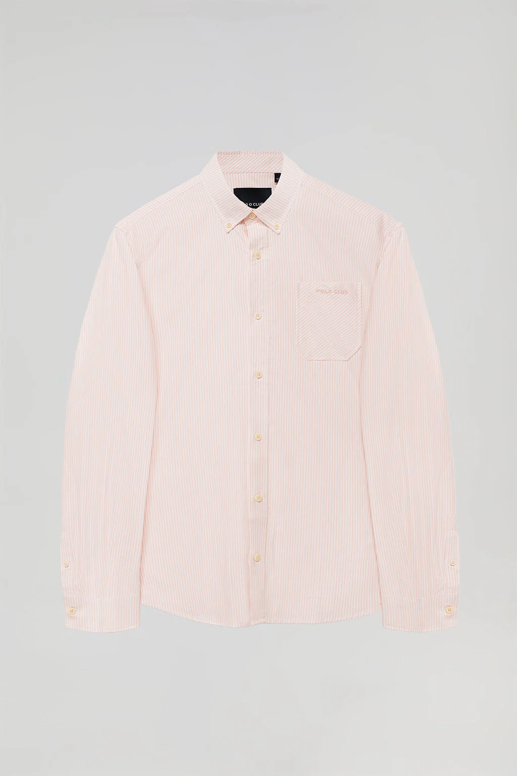 Camisa de rayas de color anaranjado Oxford y bordado Polo Club - Image 12