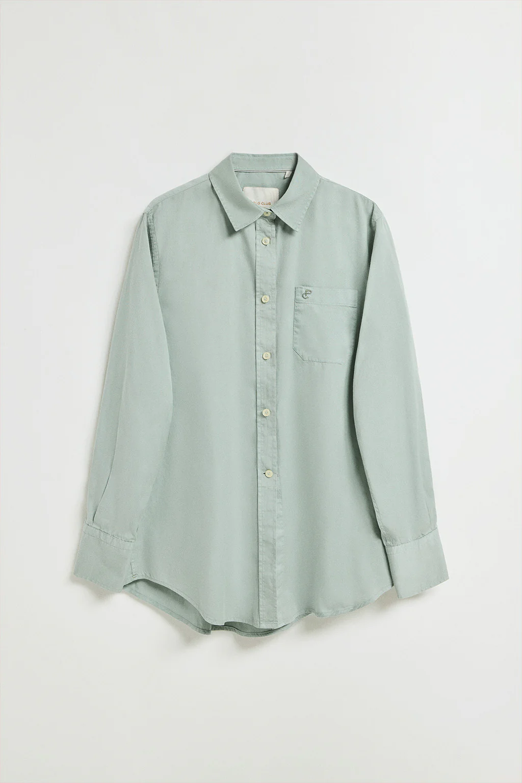 Camisa Simona verde claro con monograma bordado PC - Image 7