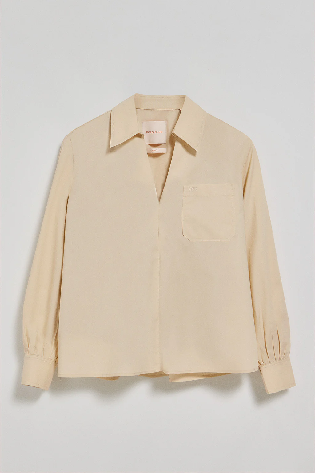Blusa Solar color beige de algodón con detalle bordado - Image 6