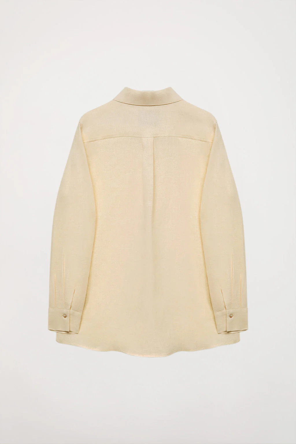 Camisa de lino beige con detalle bordado - Image 11