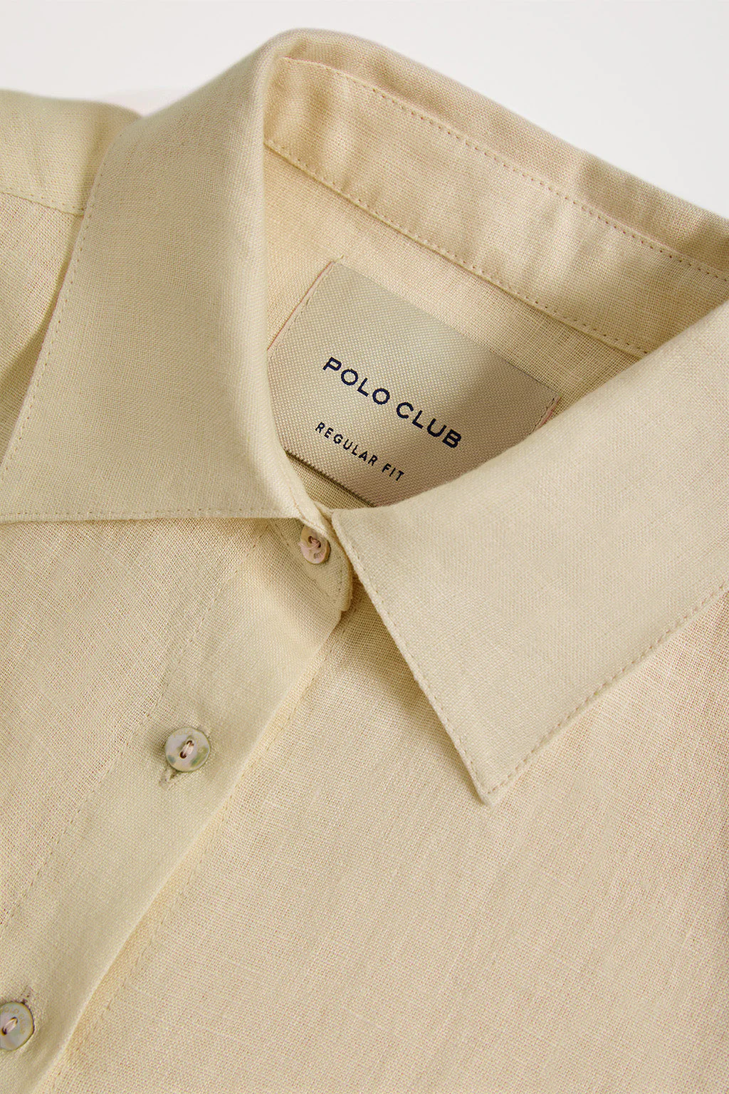 Camisa de lino beige con detalle bordado - Image 8