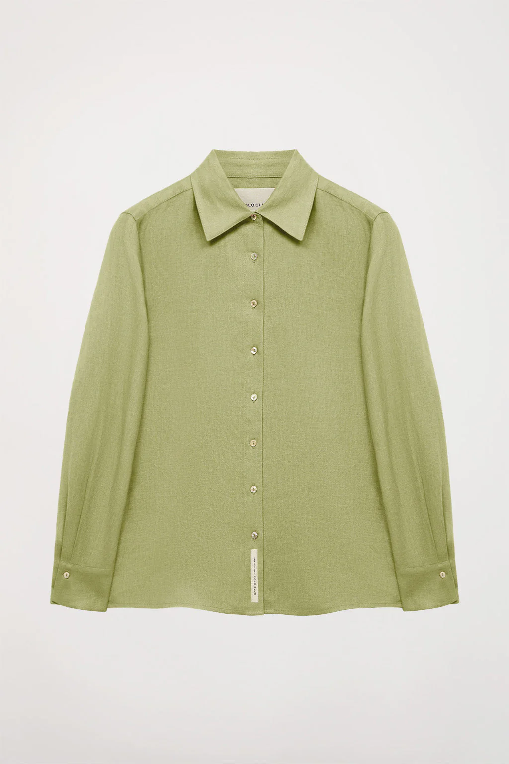 Camisa de lino verde con detalle bordado - Image 13