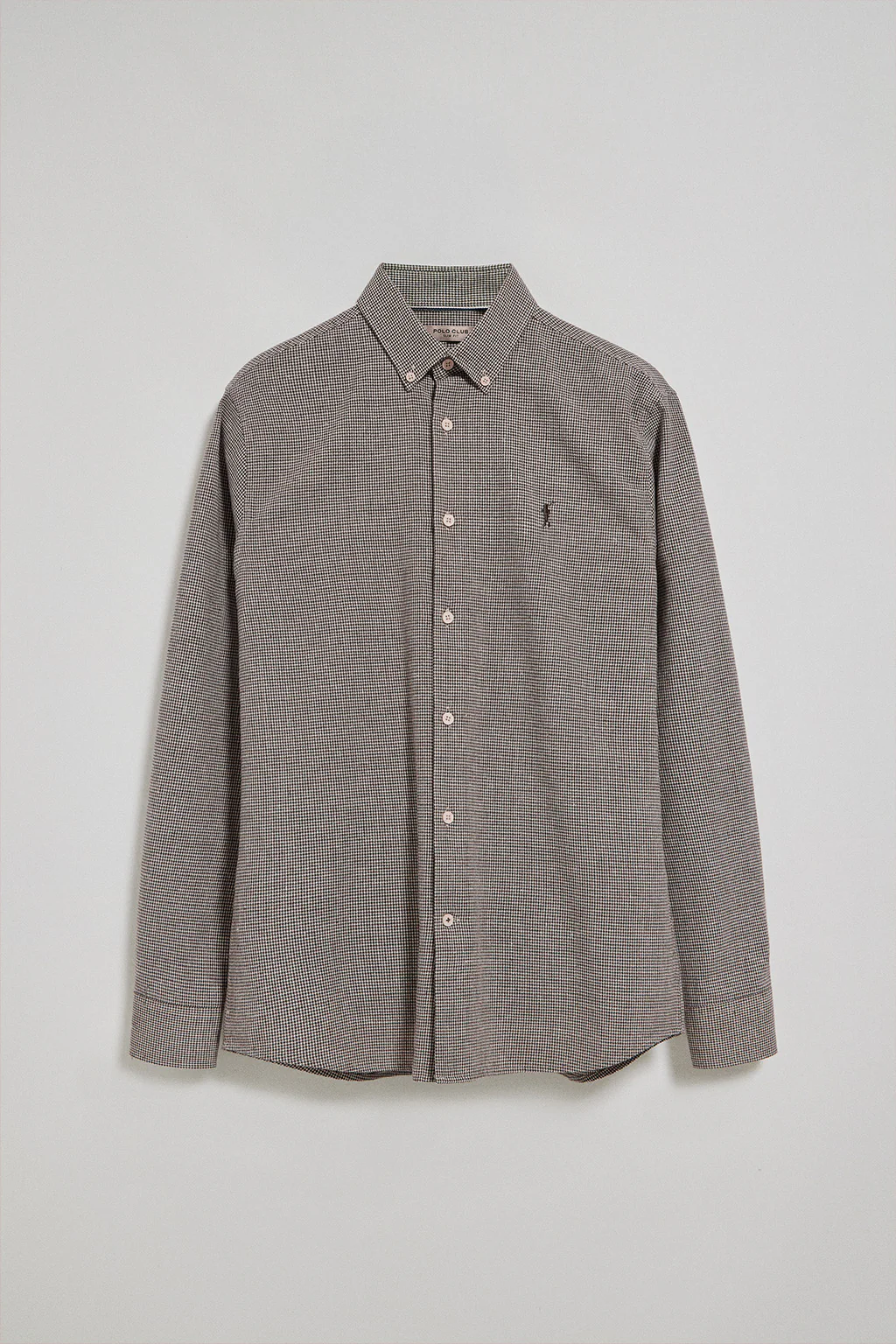 Camisa marrón Williams pata de gallo con logo Rigby Go bordado - Image 7