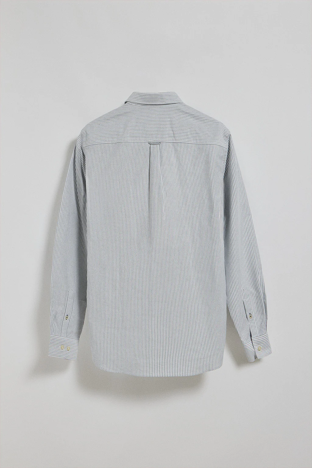 Camisa oxford de rayas gris Yale con logo bordado Rigby Go - Image 8