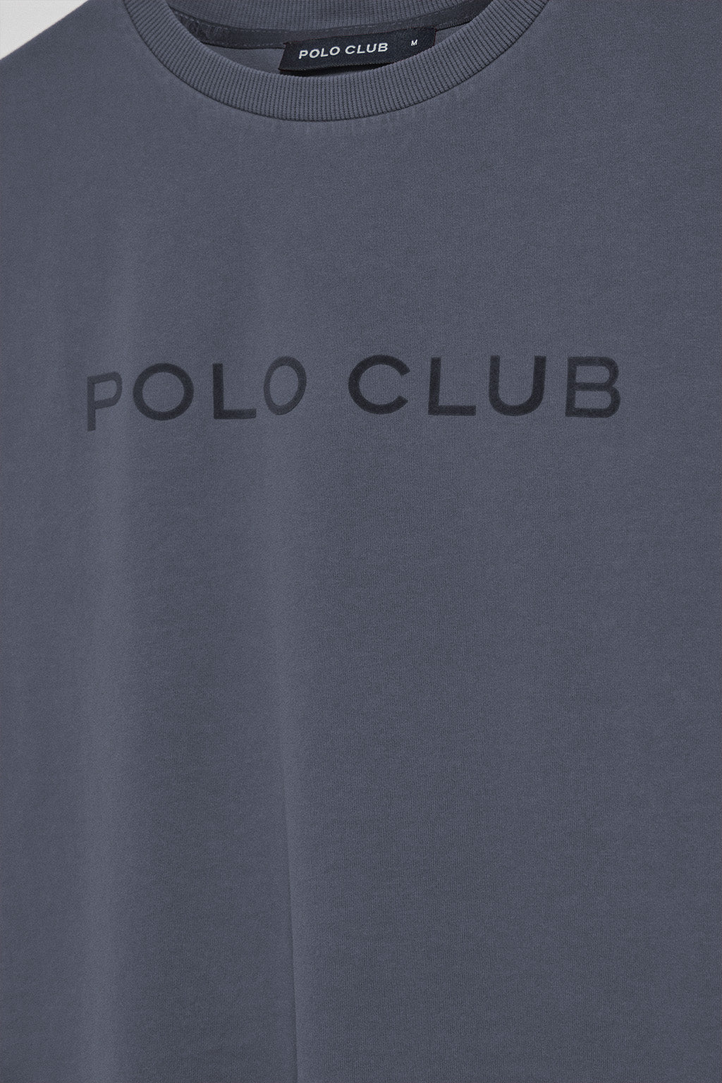 Camiseta Apolo garment dyed azul marino con logo Polo Club aterciopelado - Image 7