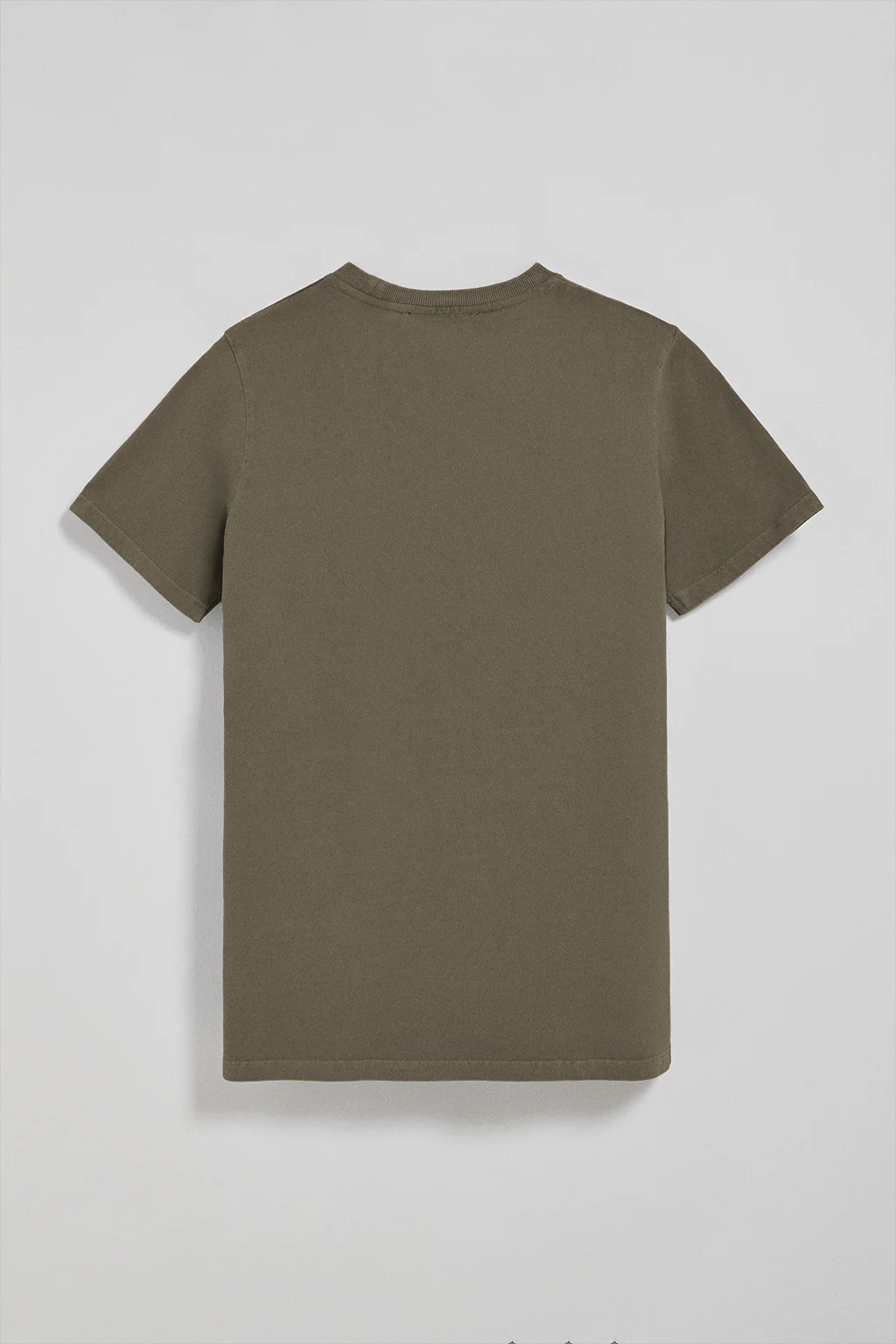 Camiseta Apolo garment dyed verde militar con logo Polo Club aterciopelado - Image 9