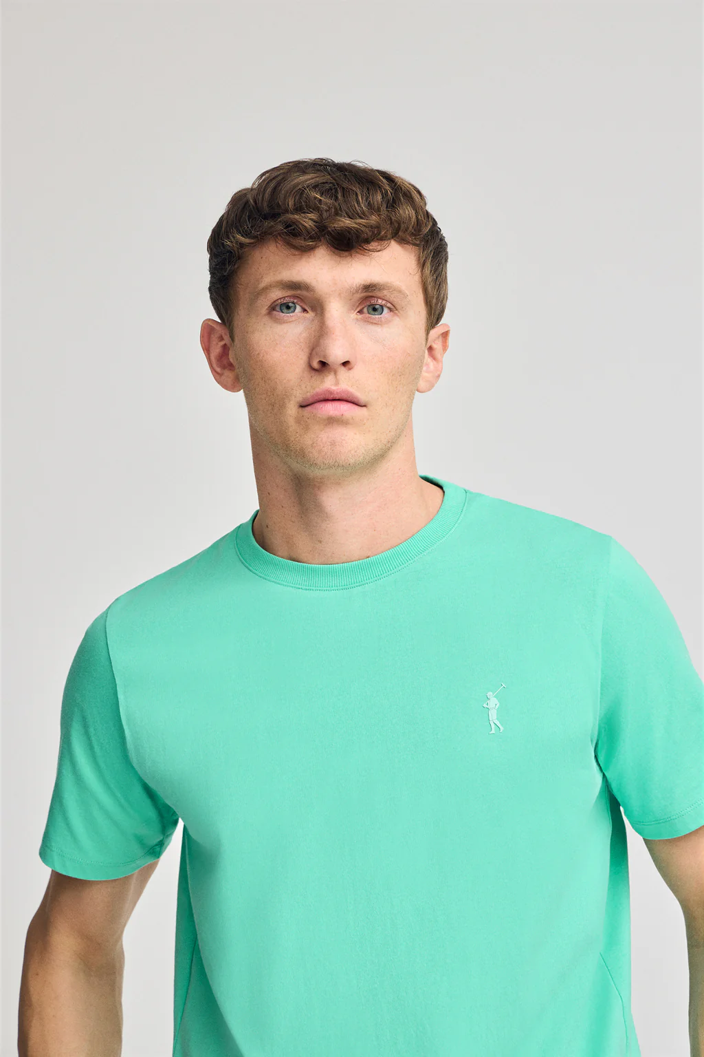 Camiseta aguamarina de cuello redondo y Big Rigby Go engomado - Image 3