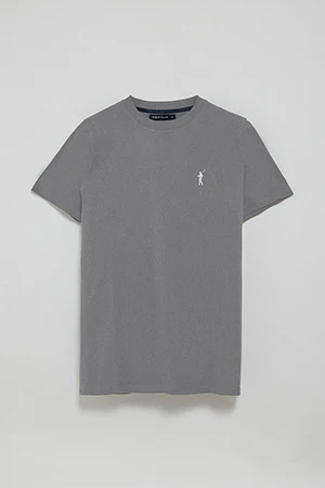 Camiseta gris asfalto de cuello redondo y Big Rigby Go engomado - Image 8