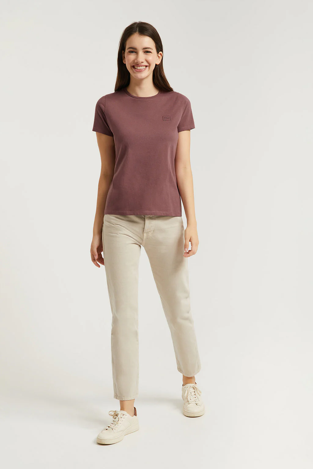 Camiseta básica taupe de manga corta con logo Polo Club - Image 3