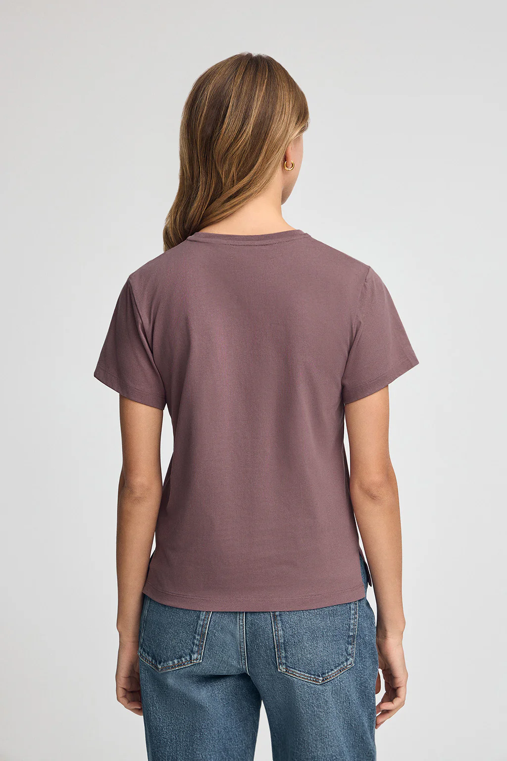 Camiseta rosa taupe de corte recto con parche personalizado Polo Club - Image 5