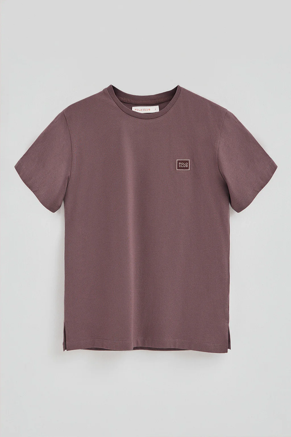 Camiseta rosa taupe de corte recto con parche personalizado Polo Club - Image 6
