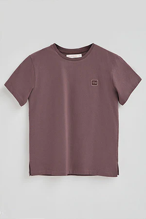 Camiseta rosa taupe de corte recto con parche personalizado Polo Club - Image 9