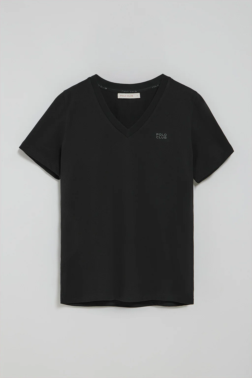 Camiseta Turia negra de acabado peach effect con print engomado Polo Club - Image 9