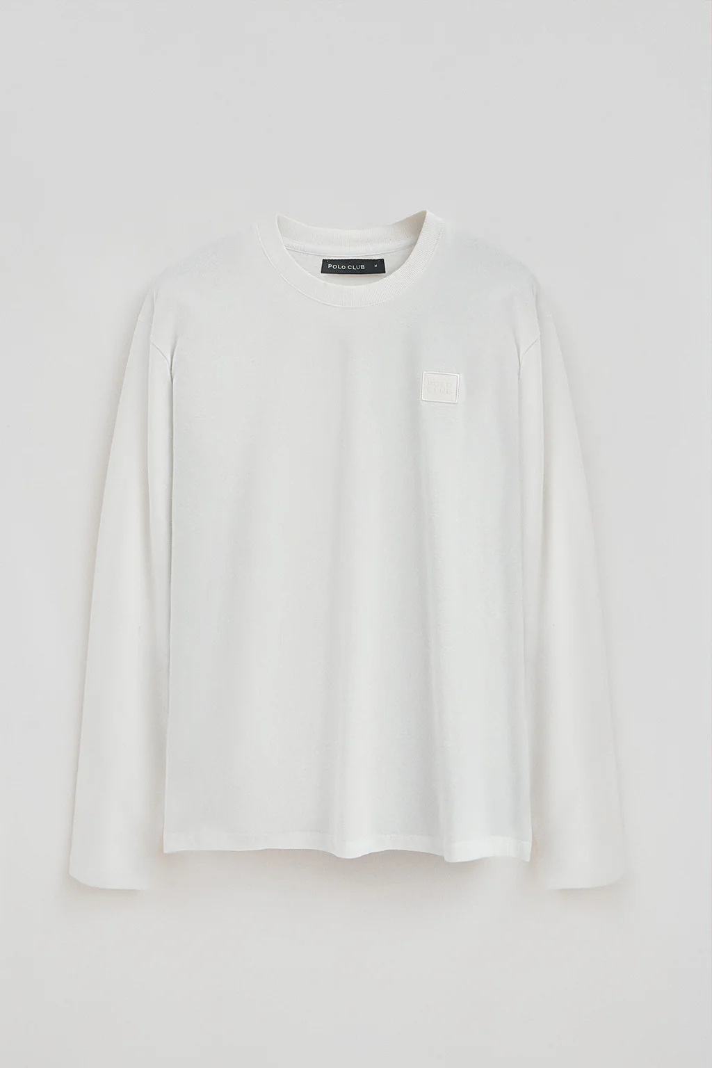 Camiseta blanca de manga larga con parche personalizado Polo Club - Image 6