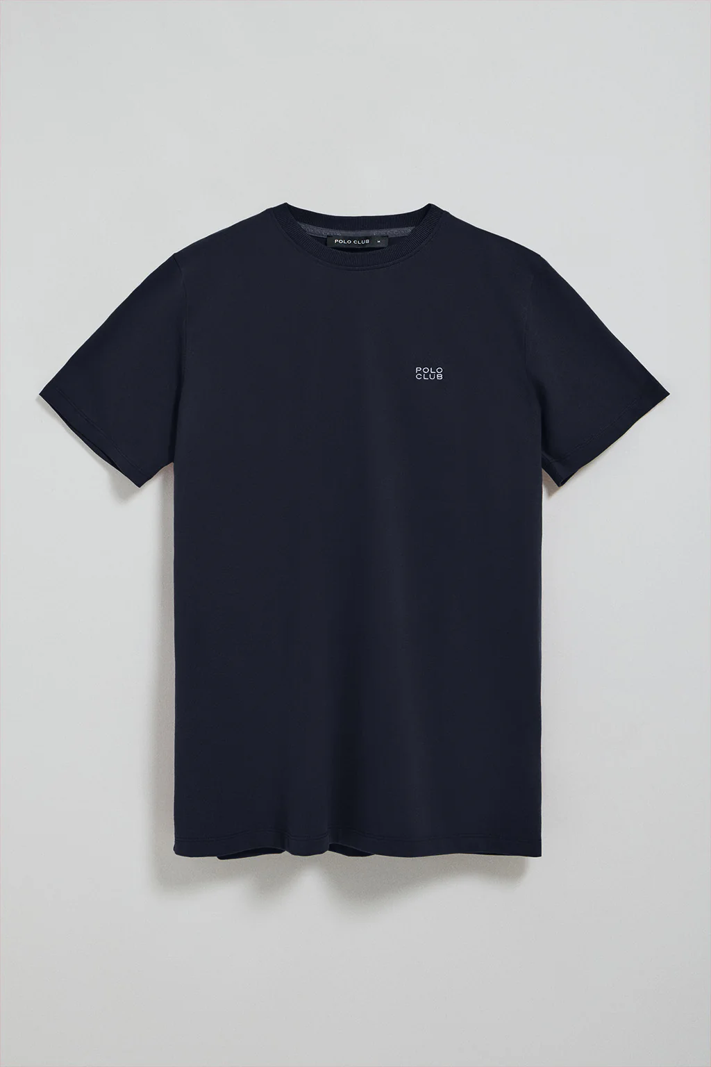 Camiseta azul marino básica de cuello redondo con detalle bordado - Image 8