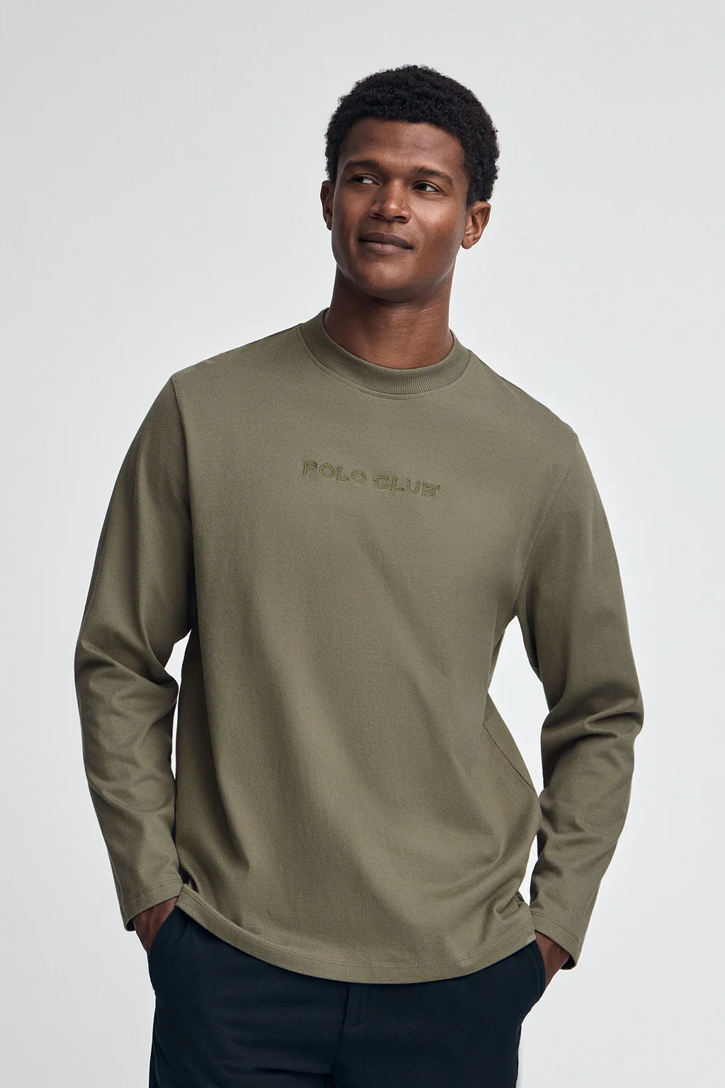 Camiseta Caliope verde militar con logo bordado Polo Club