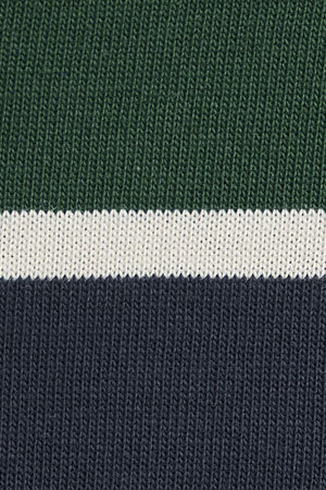 Camiseta Carter con rayas azul marino y verde botella con parche personalizado Polo Club - Image 9