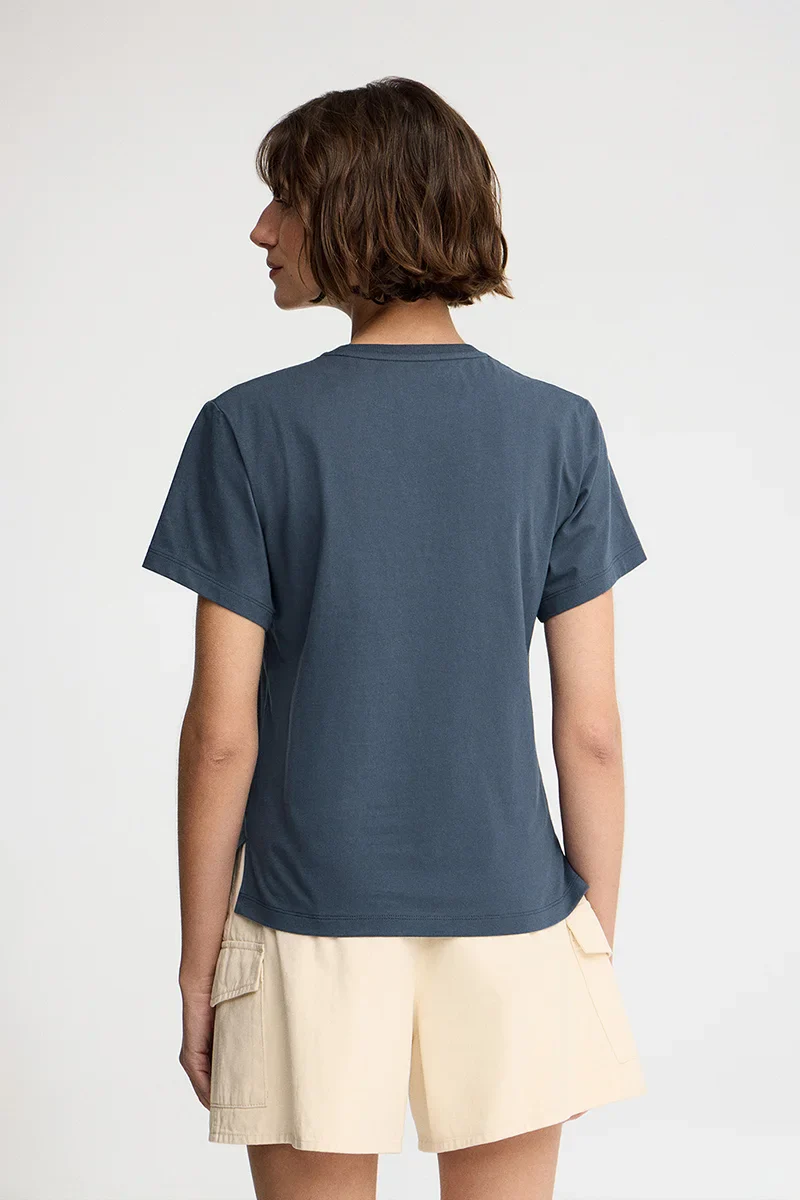 Camiseta azul denim de manga corta y corte regular con bordado Polo Club - Image 5