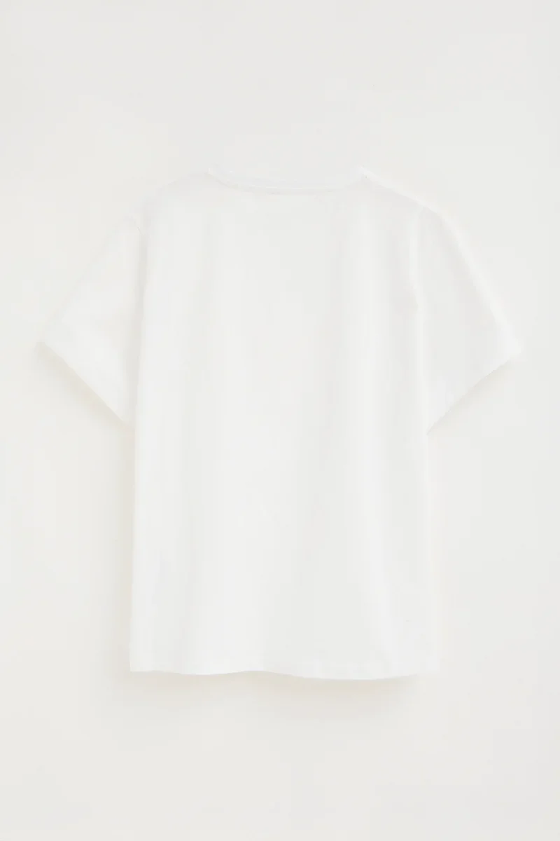 Camiseta blanca de manga corta y corte regular con bordado Polo Club - Image 8