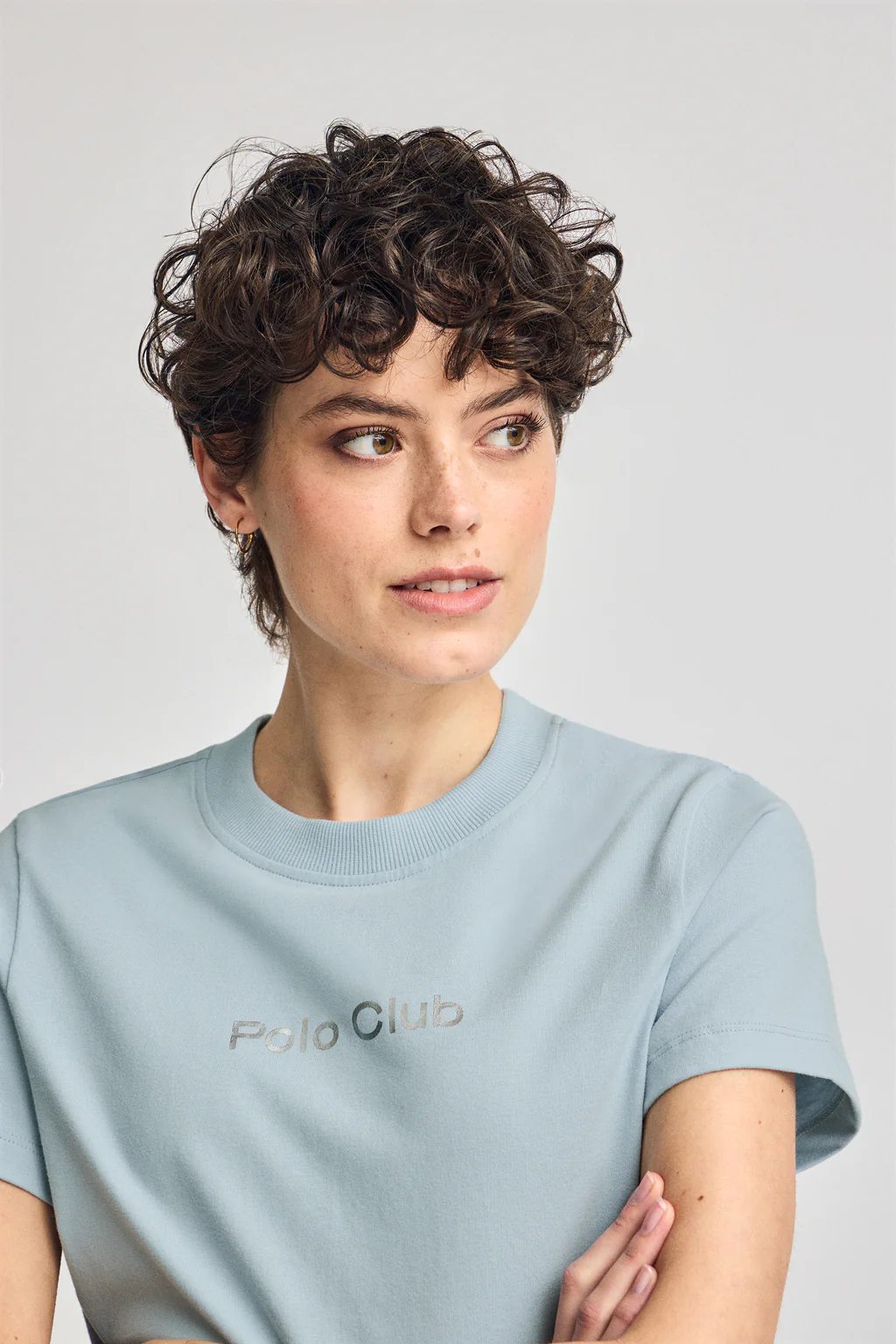Camiseta Diamond azul claro con print foil Polo Club - Image 3