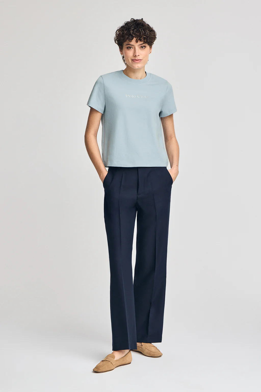 Camiseta Diamond azul claro con print foil Polo Club - Image 4