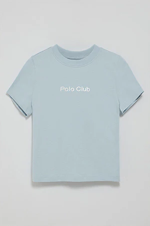 Camiseta Diamond azul claro con print foil Polo Club - Image 6
