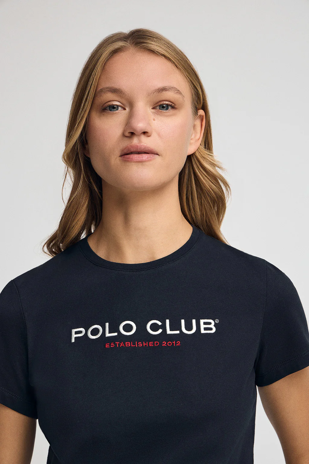Camiseta azul marino de manga corta con logo Established 2012 Polo Club - Image 3
