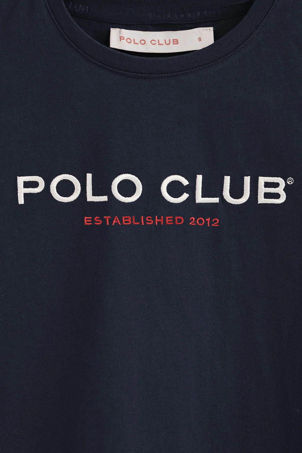 Camiseta azul marino de manga corta con logo Established 2012 Polo Club - Image 7