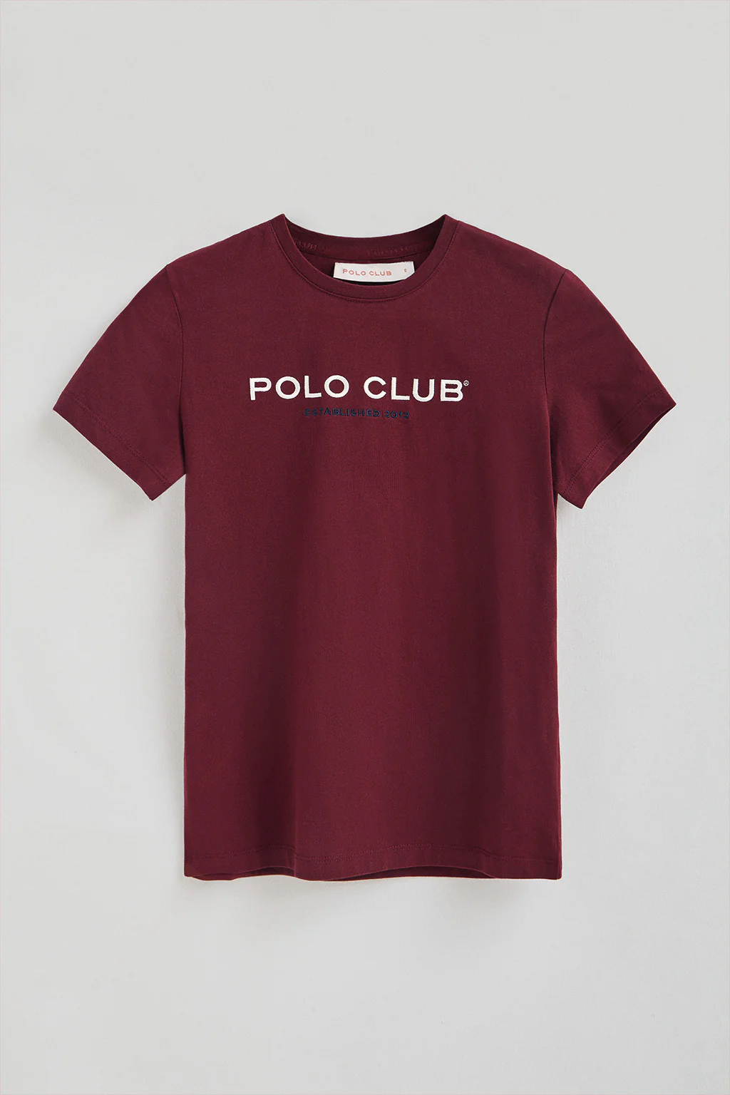 Camiseta granate de manga corta con logo Established 2012 Polo Club - Image 6
