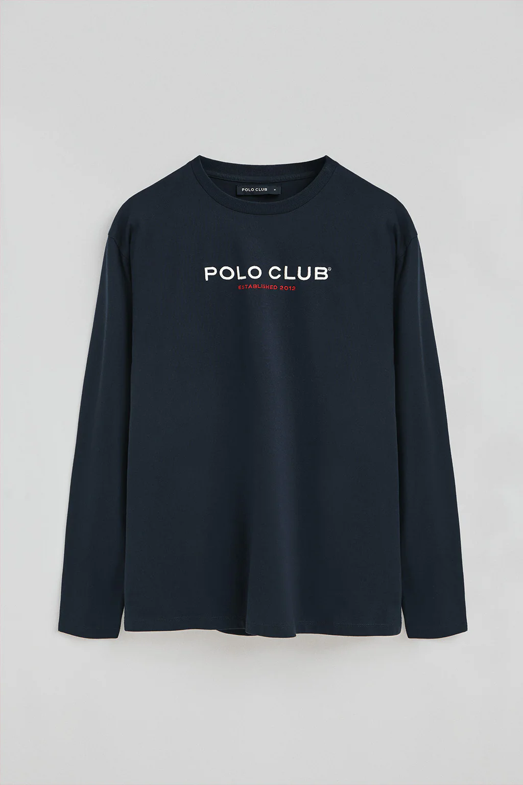 Camiseta azul marino de manga larga con logo Established 2012 Polo Club - Image 10