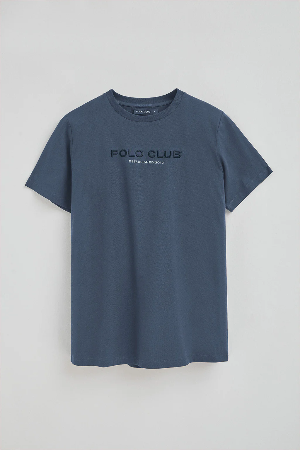 Camiseta azul denim con logo Established 2012 Polo Club - Image 10