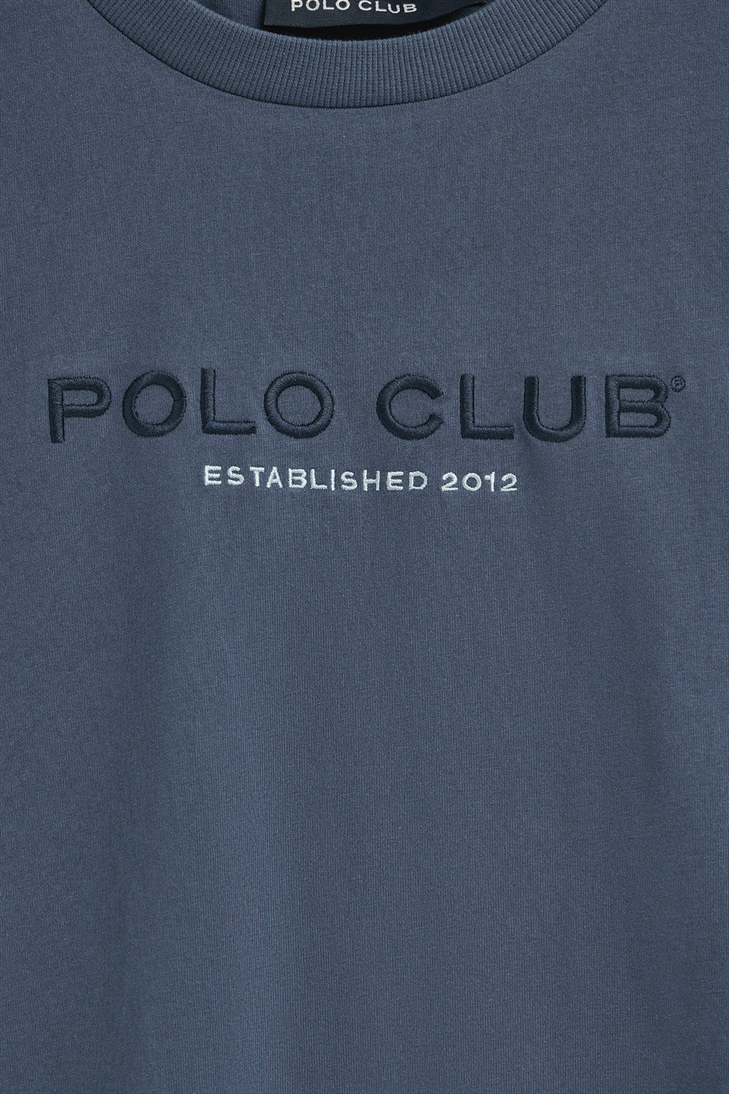 Camiseta azul denim con logo Established 2012 Polo Club - Image 7