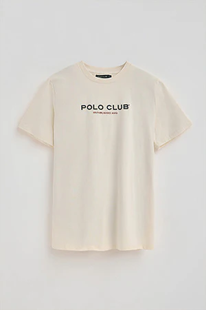 Camiseta color crudo con logo Established 2012 Polo Club - Image 9