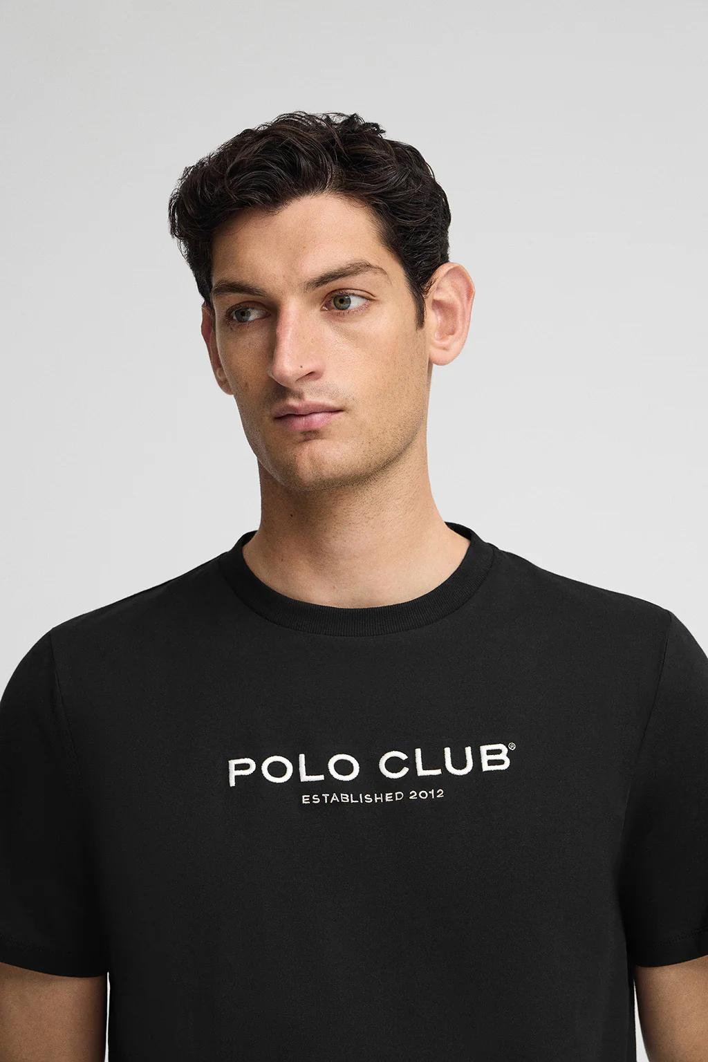 Camiseta negra con logo Established 2012 Polo Club - Image 3