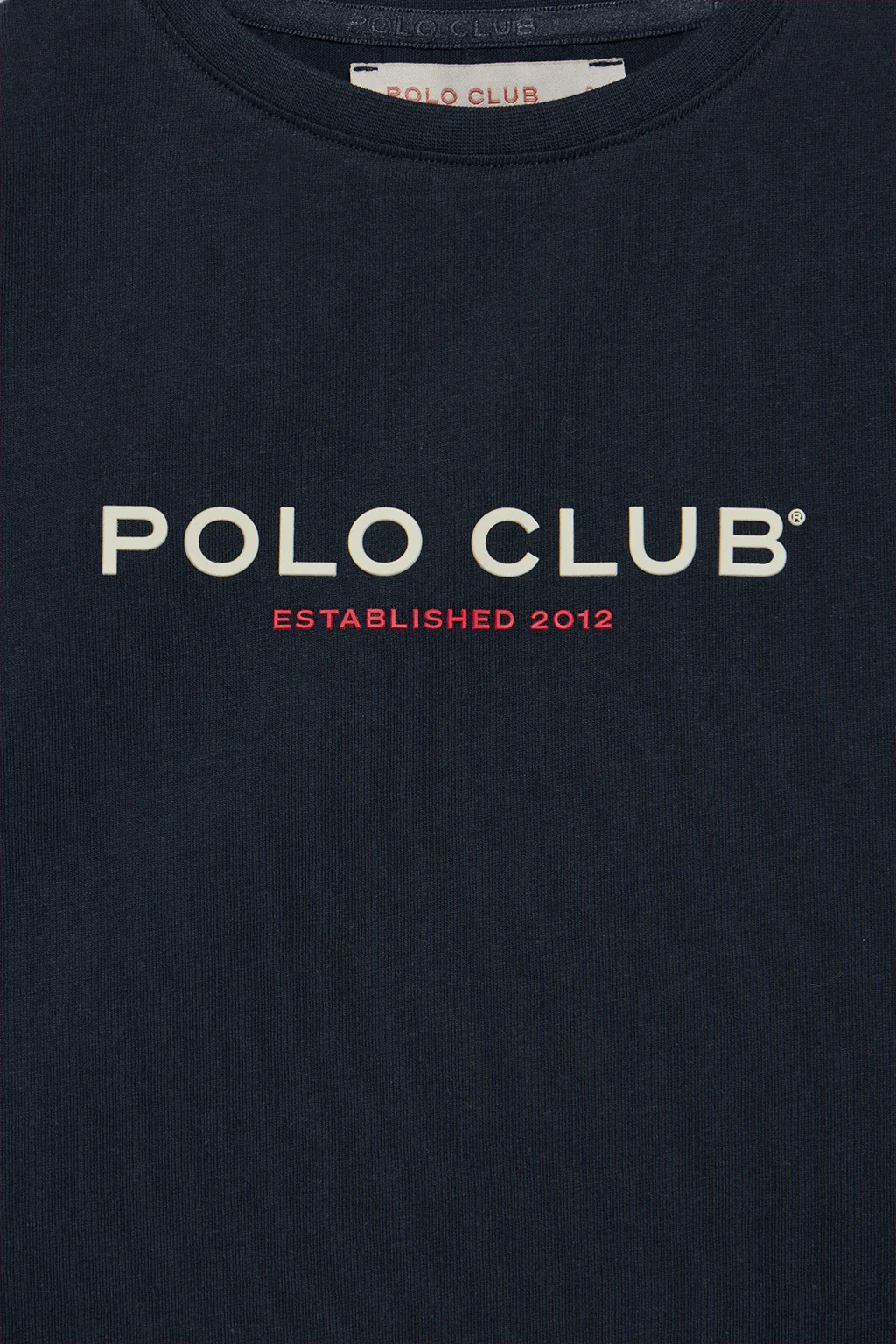 Camiseta básica azul marino con logo engomado Polo Club - Image 7
