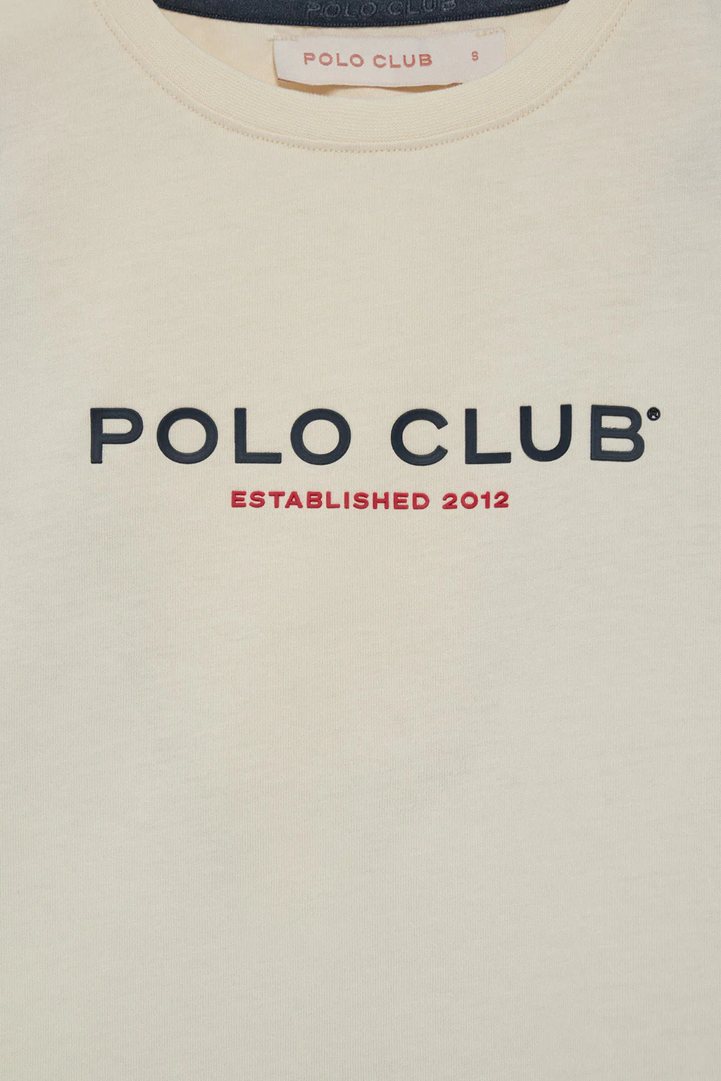 Camiseta básica color crudo con logo engomado Polo Club - Image 2