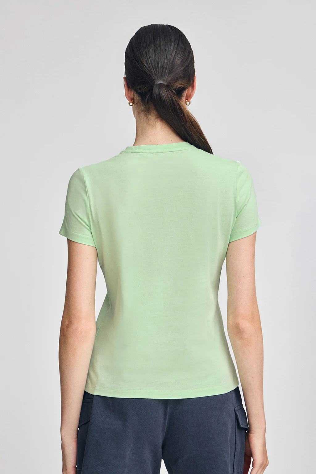 Camiseta básica color menta con logo engomado Polo Club - Image 2
