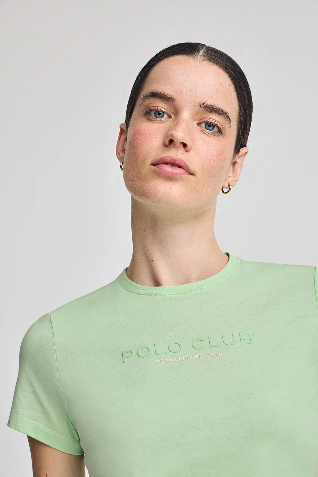 Camiseta básica color menta con logo engomado Polo Club - Image 3