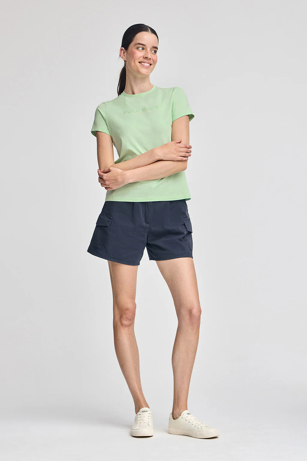 Camiseta básica color menta con logo engomado Polo Club - Image 4