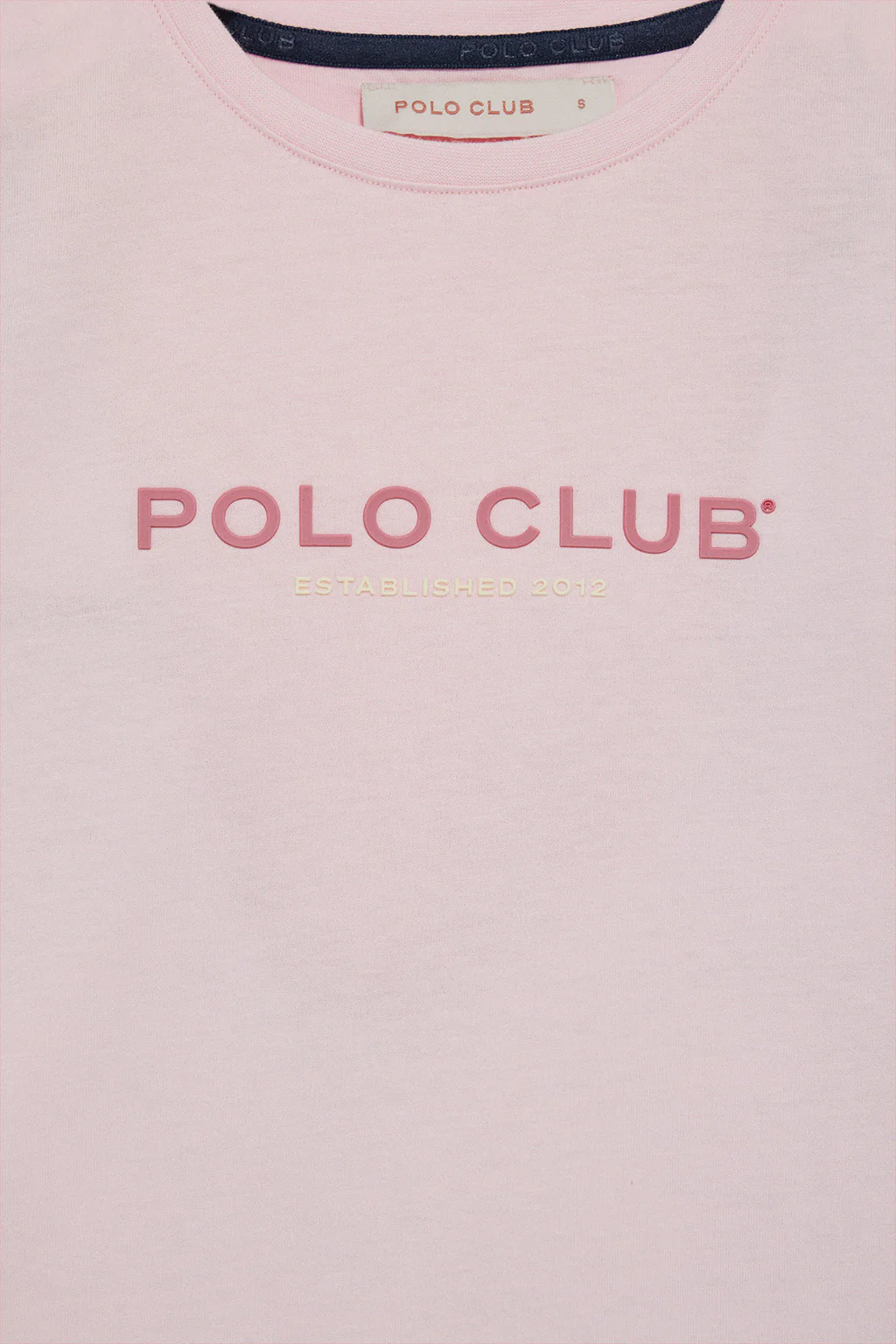 Camiseta básica rosa con logo engomado Polo Club - Image 7