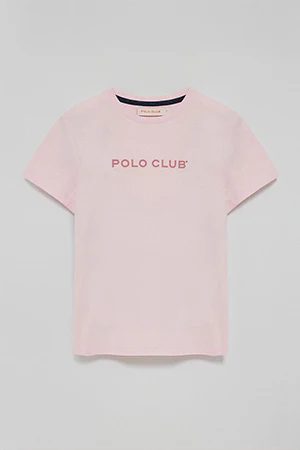 Camiseta básica rosa con logo engomado Polo Club - Image 9