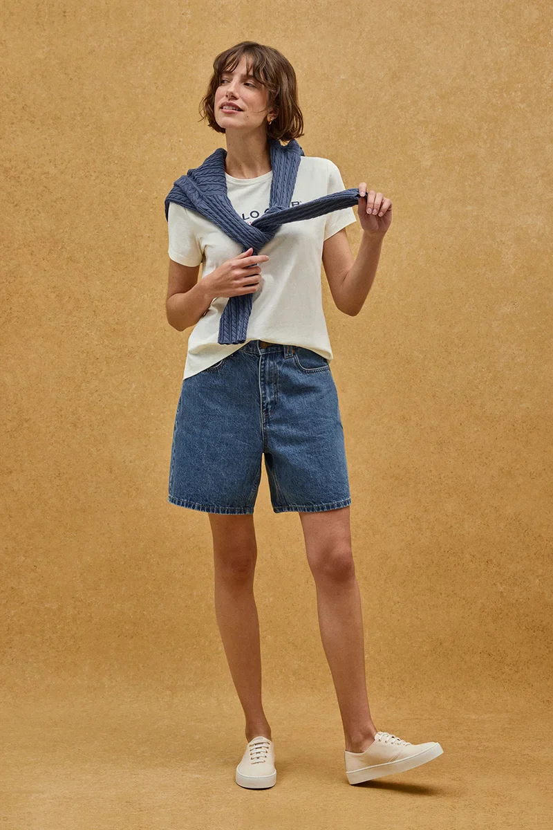 Camiseta color crudo de corte slim con bordado Established 2012 Polo Club - Image 4