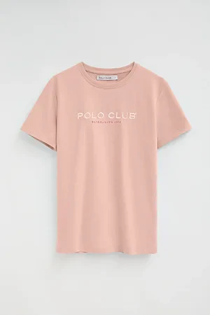 Camiseta rosa palo de corte slim con bordado Established 2012 Polo Club - Image 10