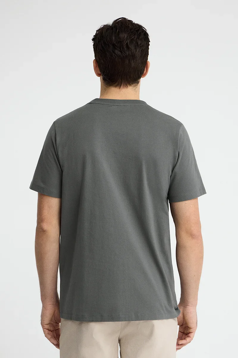 Camiseta color asfalto de manga corta con bordado Established 2012 Polo Club - Image 5