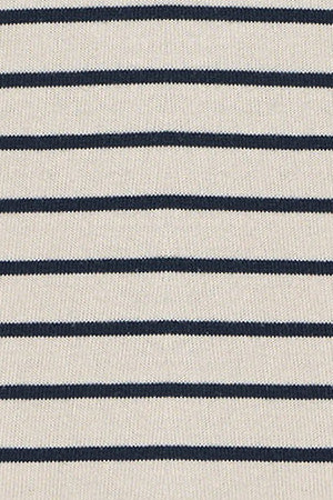 Camiseta de rayas azul marino y beige con monograma bordado - Image 7