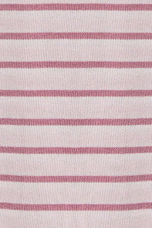 Camiseta de rayas rosa empolvado y beige con monograma bordado - Image 7