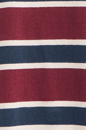 Camiseta granate y azul de rayas con logo engomado Polo Club - Image 11